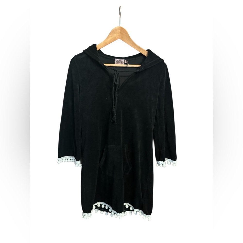 VTG Juicy Couture Swim Coverup Dress Women’s Small Terry Cloth Y2K Hooded